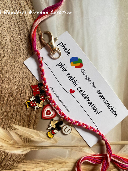 Mickey Minnie Charm Rakhi Bagcharm