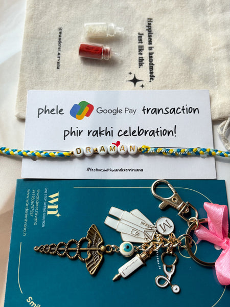 Doctor Name Rakhi  Keychain Combo  1