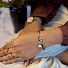 Ohm Nazariya Bracelet with Initial
