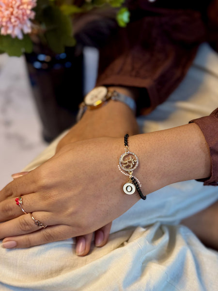 Ohm Nazariya Bracelet with Initial