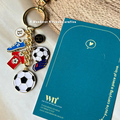 Footballer Spikes Goal Keychain