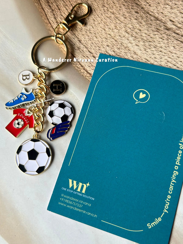 Footballer Spikes Goal Keychain