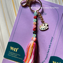 Personalised Name Boho Artist Pallete Keychain