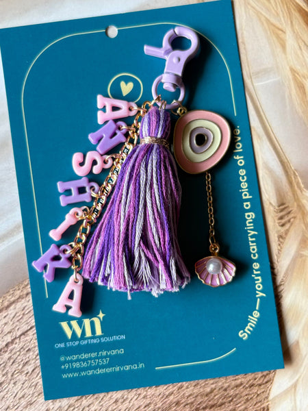 Personalised Lavender Bagcharm