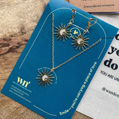 Sun Neckpiece Earrings