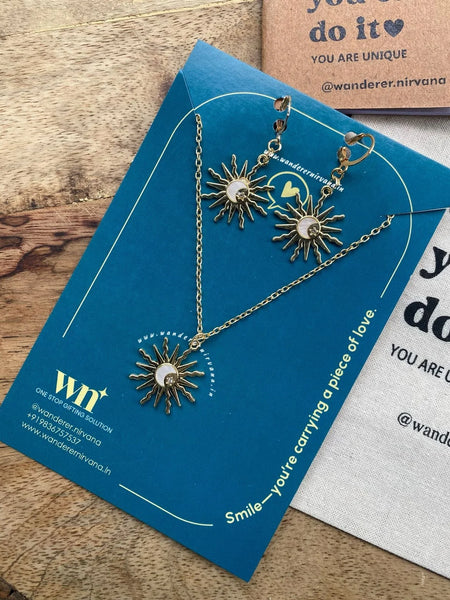 Sun Neckpiece Earrings