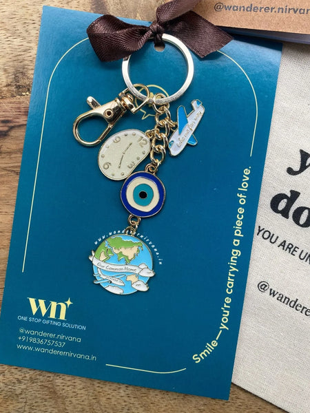 Time Travel Home Keychain