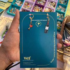 Wine Mismatched Earrings