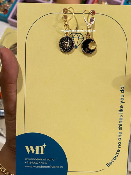Universe Moon Mismatched Earrings