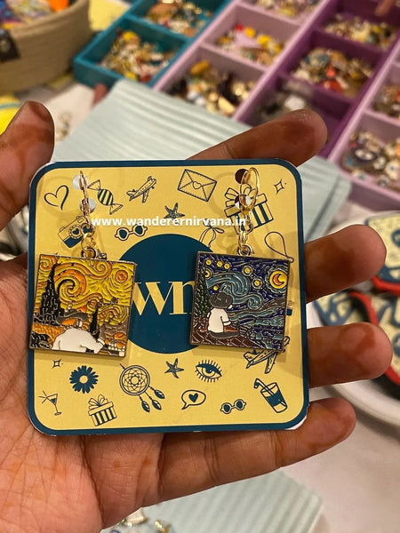 Vangogh Art Mismatched Earrings