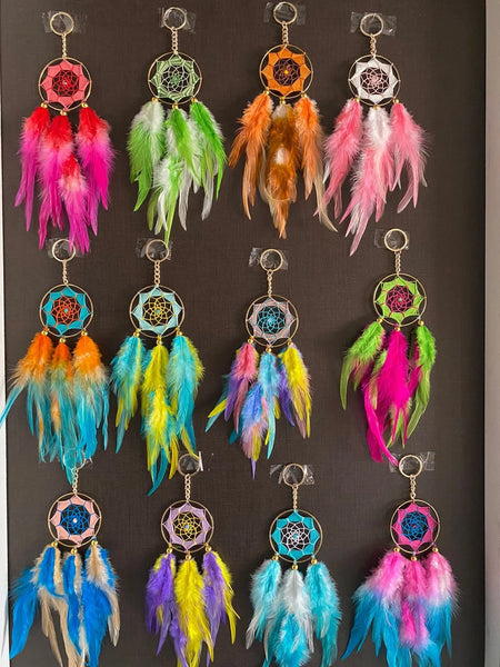 Pack of 10 Dreamcatcher Keychain ( random colours)