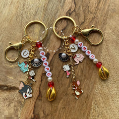 Tom and Jerry Name Keychain