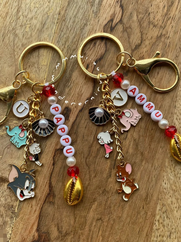 Tom and Jerry Name Keychain