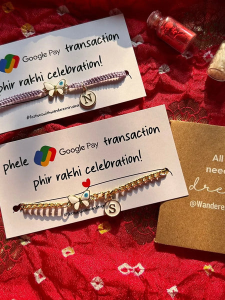 Evil Eye Butterfly Rakhi Set