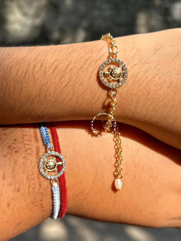 Tortoise Rakhi Set