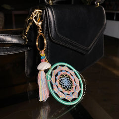Minty Hues Dreamcatcher keychain