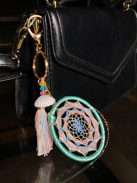 Minty Hues Dreamcatcher keychain