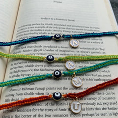 Evil Eye Rakhi with alphabet