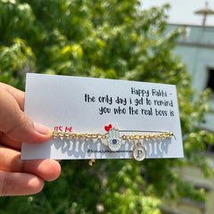 Saanjh Hamsa Bracelet with Alphabet