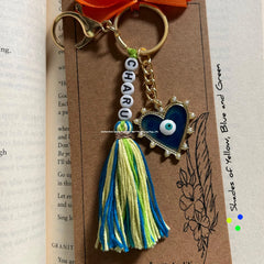 Multipurpose Keychain + Bagcharm( heart evil eye)