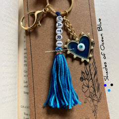 Multipurpose Keychain + Bagcharm( heart evil eye)