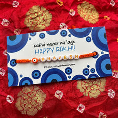 Name Evil eye Rakhi- orange