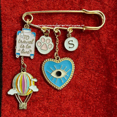 Travel theme Brooch
