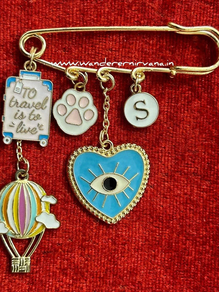 Travel theme Brooch