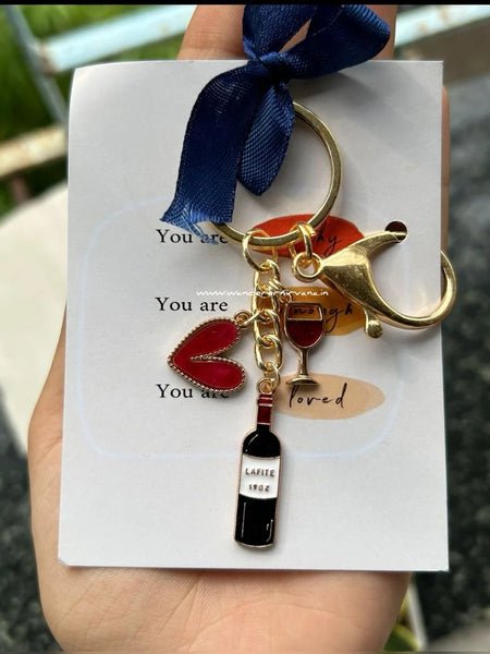 Wine Time Keychain