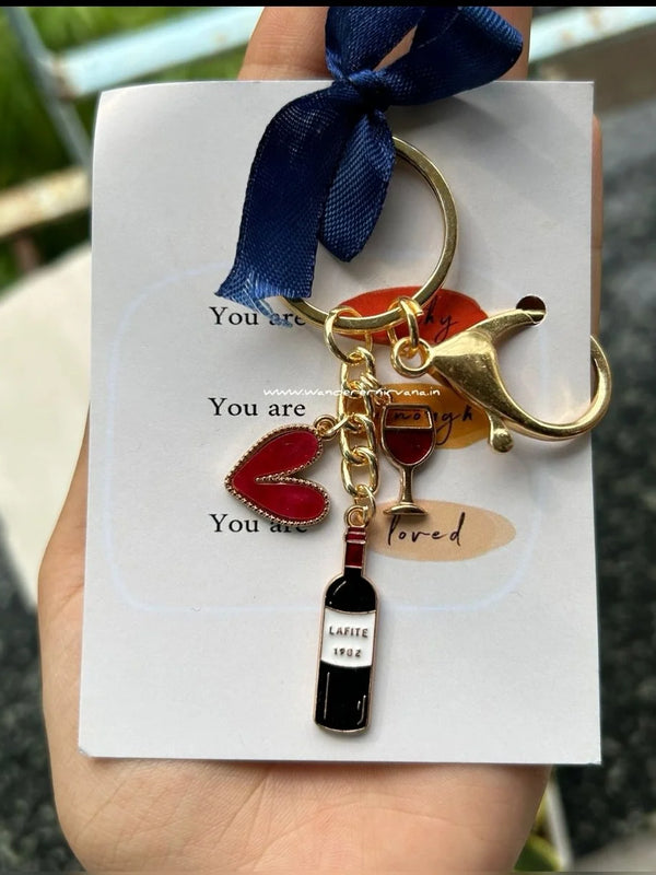 Wine Time Keychain