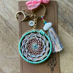 Minty Hues Dreamcatcher keychain