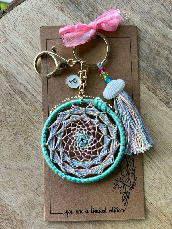 Minty Hues Dreamcatcher keychain