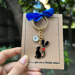 Cat Lover Keychain ( Black )