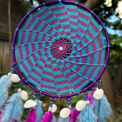 Blue Pinwheel dreamcatcher