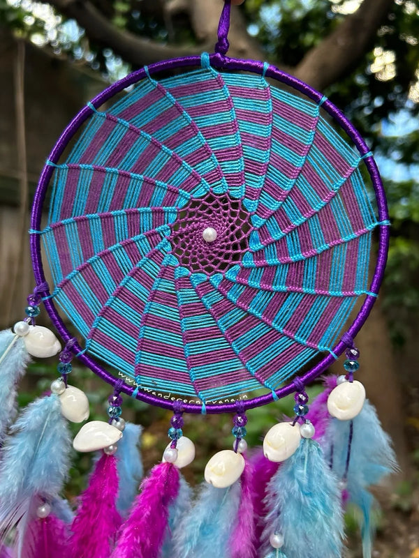 Blue Pinwheel dreamcatcher