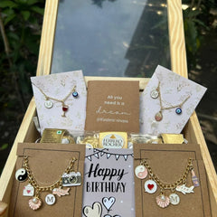 Charm Overloaded Hamper Box with bracelets and neckpieces Stylish Charm Overloaded Hamper Box for personalized gifting Multipurpose wooden Charm Overloaded Hamper Box with thoughtful accessories
