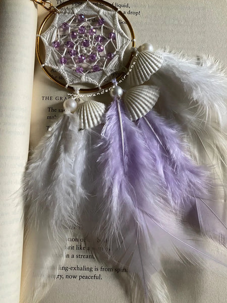Amethyst Dreamcatcher keychain