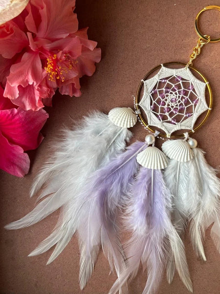 Amethyst Dreamcatcher keychain