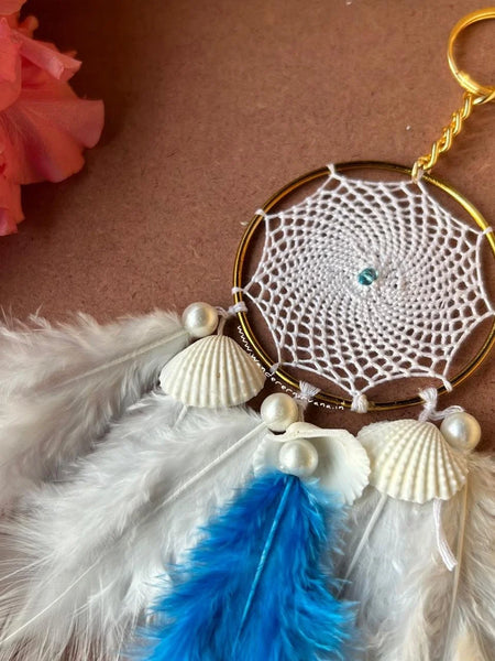 Blue Eyes Hypnotize Dreamcatcher keychain