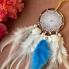 Blue Eyes Hypnotize Dreamcatcher keychain