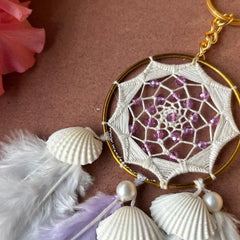 Amethyst Dreamcatcher keychain