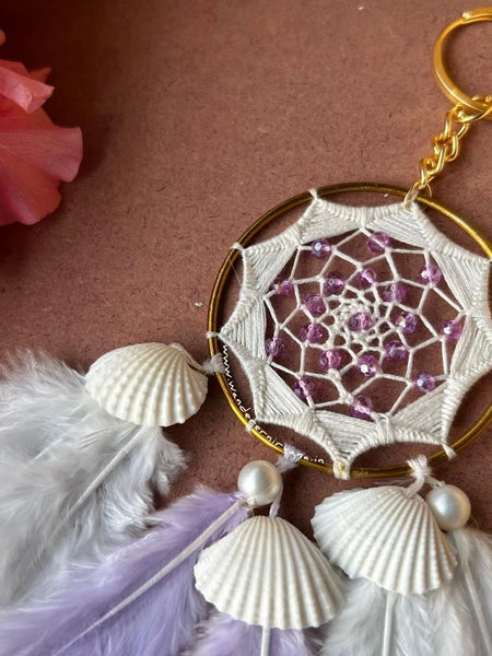 Amethyst Dreamcatcher keychain