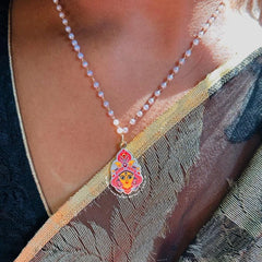 Durga Pearl Neckpiece Handcrafted Durga Pearl Neckpiece Unisex Durga Pearl Neckpiece for versatile styling
