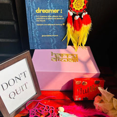 Home Away from Home Diwali Hamper Lavender Box Diwali Hamper with dreamcatchers and candles Elegant Diwali Hamper for gifting