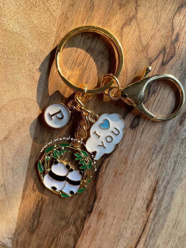 Panda Couple Keychain