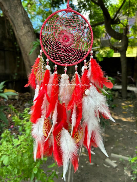 Red White Dreamcatcher