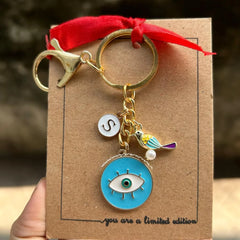 Evil Eye Birdie Keychain