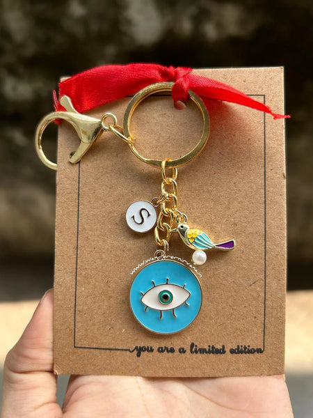 Evil Eye Birdie Keychain