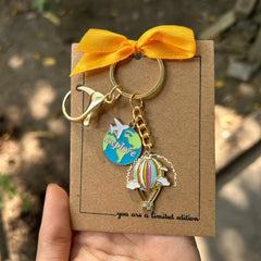 Hot Air Balloon Travel keychain