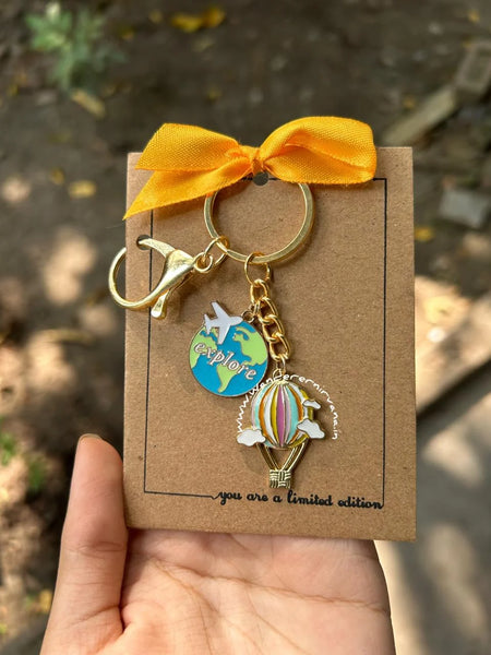 Hot Air Balloon Travel keychain
